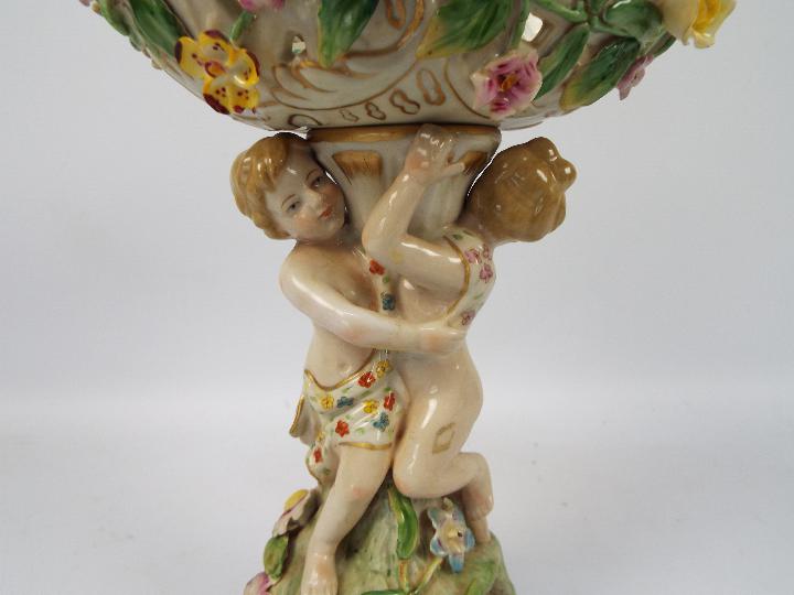 A Meissen style figural centerpiece with - Image 3 of 6