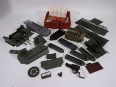 Airfix - Timpo - Lone Star - A collection of vintage plastic military models including Airfix DUKW,