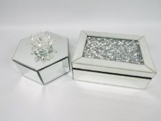 Two mirrored jewellery boxes. [2]