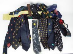 A large quantity of gentleman's neck ties, silk and similar, with many cricket club examples.