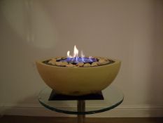 CVO Fires - A small oval bio ethanol fire bowl by CVO Fires, approximately 20 cm (h) and 49 cm (w).