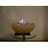 CVO Fires - A small oval bio ethanol fire bowl by CVO Fires, approximately 20 cm (h) and 49 cm (w).