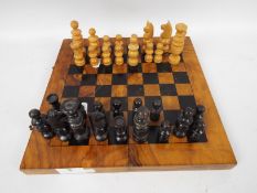 A vintage chess set with 7 cm king.