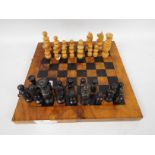 A vintage chess set with 7 cm king.