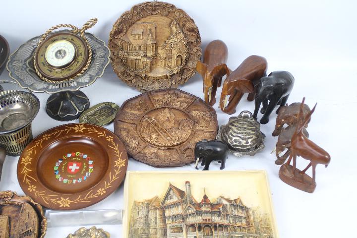 Lot to include treen, metalware including a Joseph Sankey & Sons copper crumb tray, - Image 4 of 4