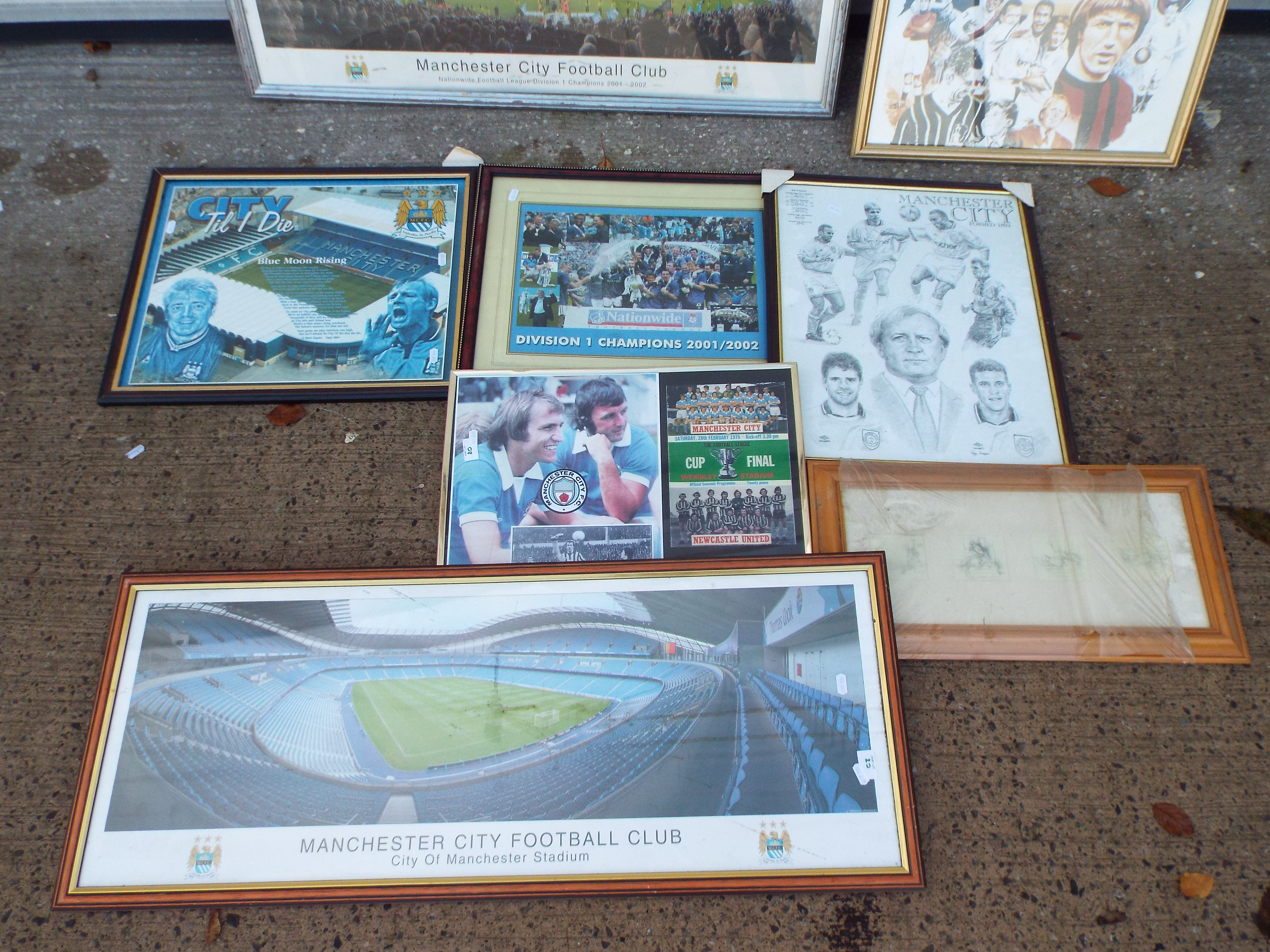 A collection of framed Manchester City r - Image 2 of 3