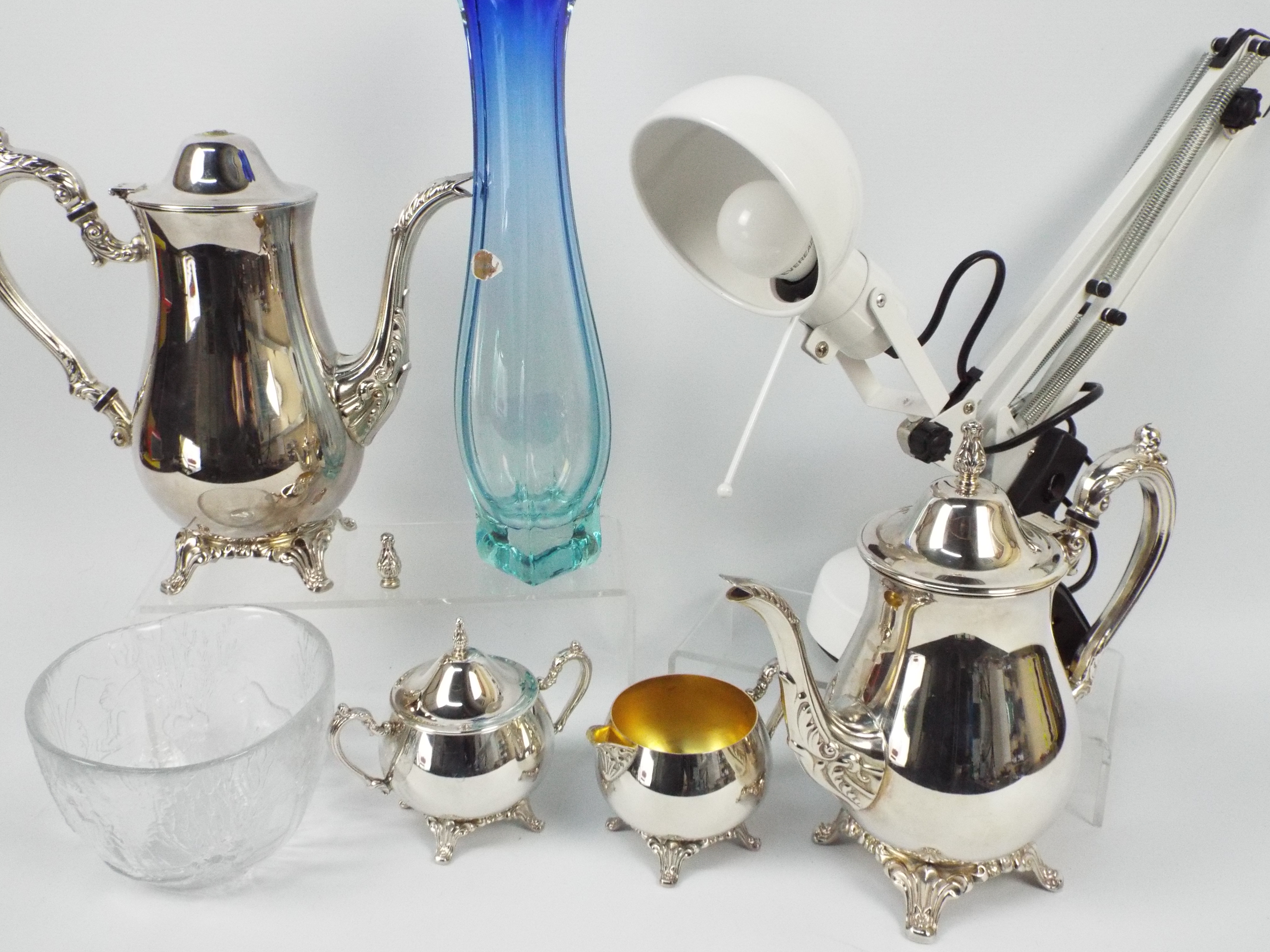 Lot to include Oneida plated ware, Murano glass vase, anglepoise style lamp, - Image 4 of 5