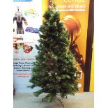 Christmas - two 5ft half green unlit Christmas trees ( half tree goes against a wall,