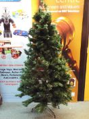 Christmas - two 5ft half green unlit Christmas trees ( half tree goes against a wall,