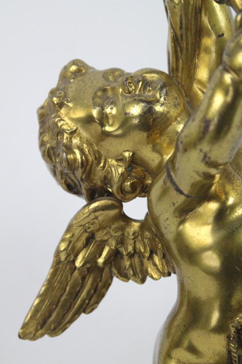 A gilt metal table lamp in the form of a putto, approximately 56 cm (h). - Image 3 of 3