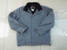Unused liquidated retail stock - a Cedarwood State grey zip front, lined jacket,
