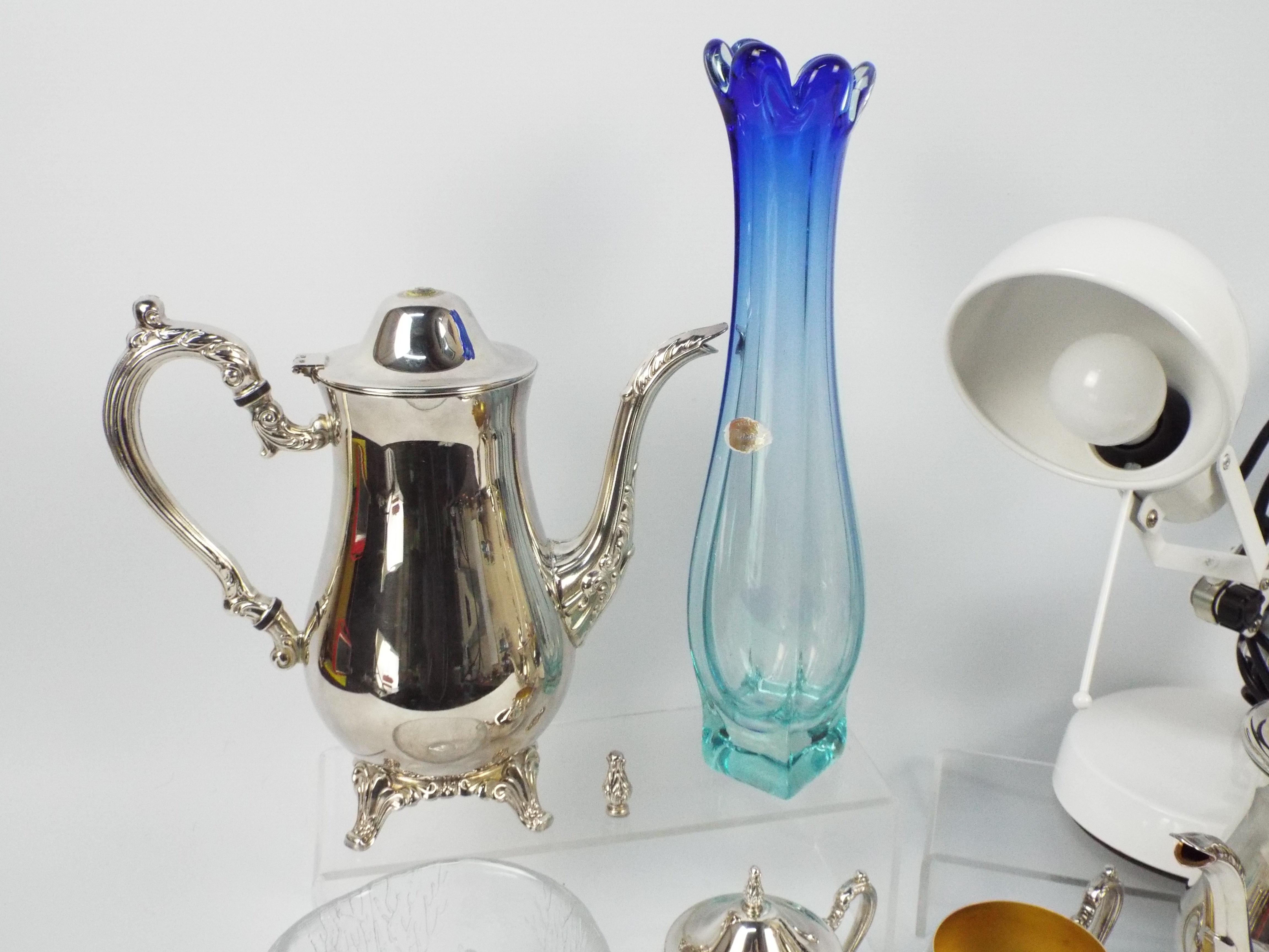 Lot to include Oneida plated ware, Murano glass vase, anglepoise style lamp, - Image 2 of 5