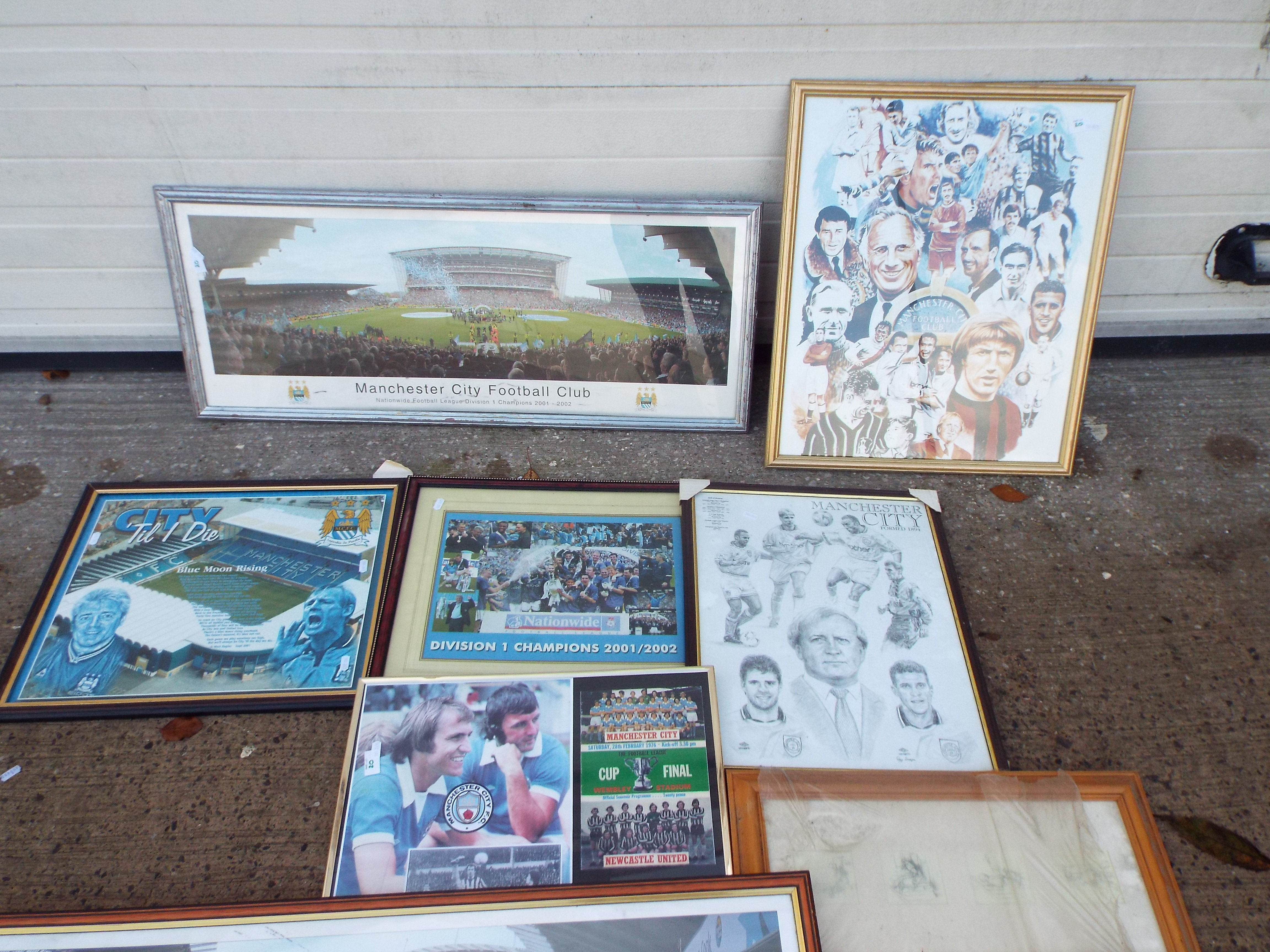 A collection of framed Manchester City r - Image 3 of 3