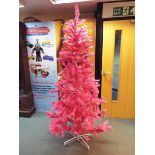 Home Decor - a 6 ft pink Christmas tree,