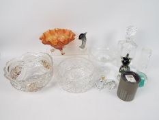 Glassware to include Thomas Webb, Swarovski, Caithness and similar.