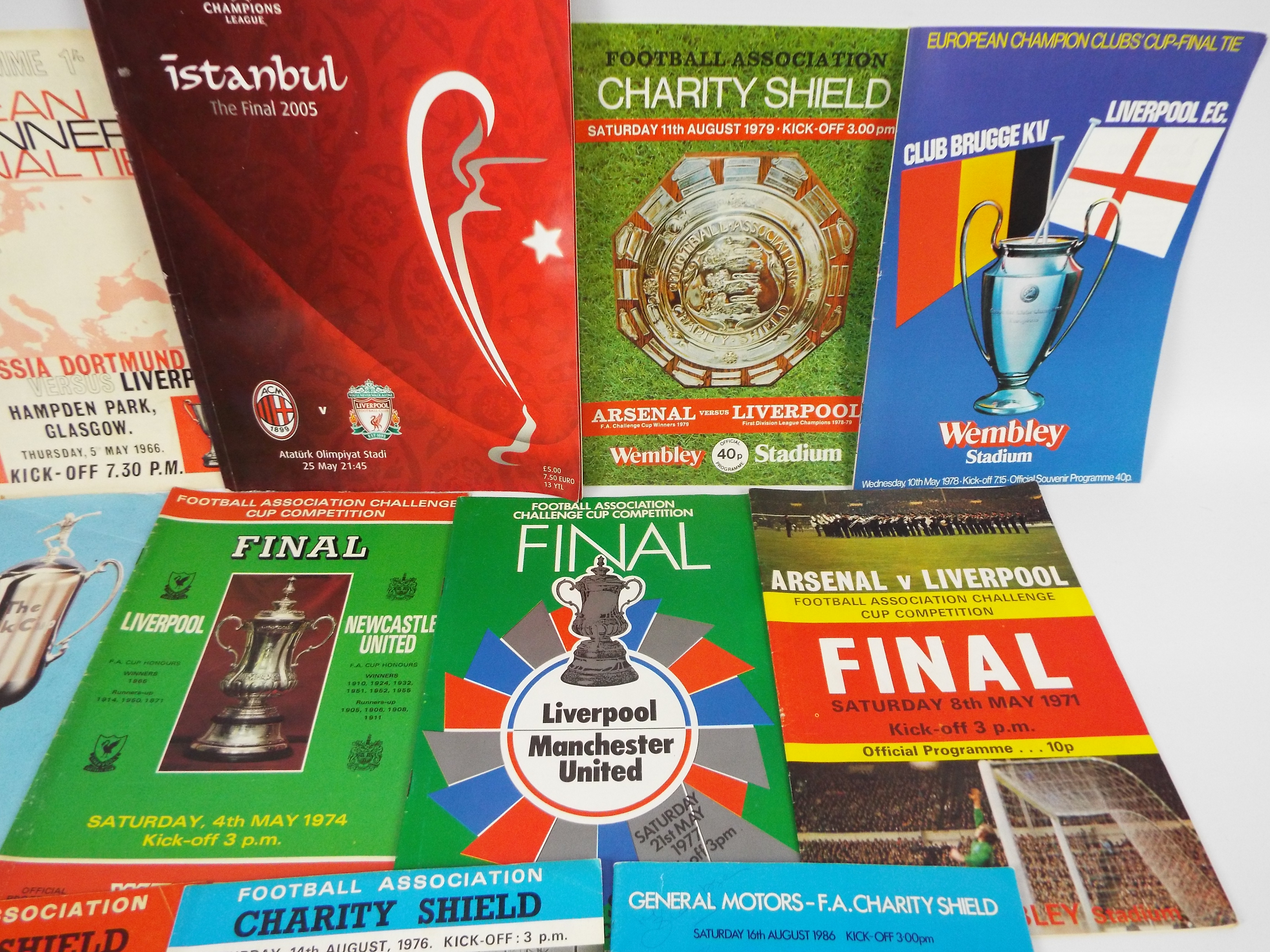 Liverpool Football Club - A collection of cup final / Charity Shield programmes to include FA Cup - Image 4 of 7