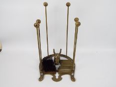 A cast iron boot holder / scraper / cleaner with horse head decoration. XHBHO.