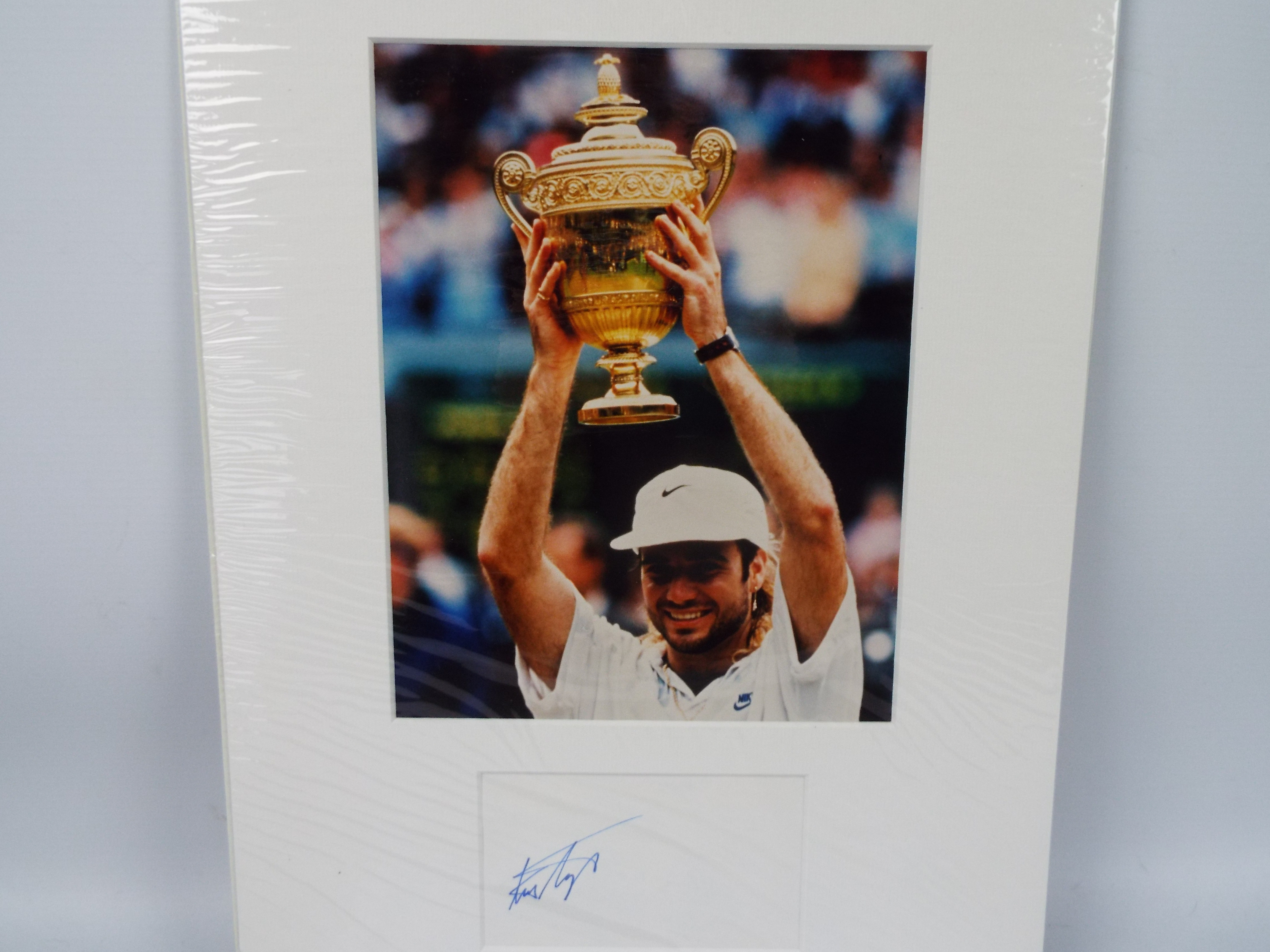 Andre Agassi - A photographic print and autograph display with certificate of authenticity. - Image 2 of 4