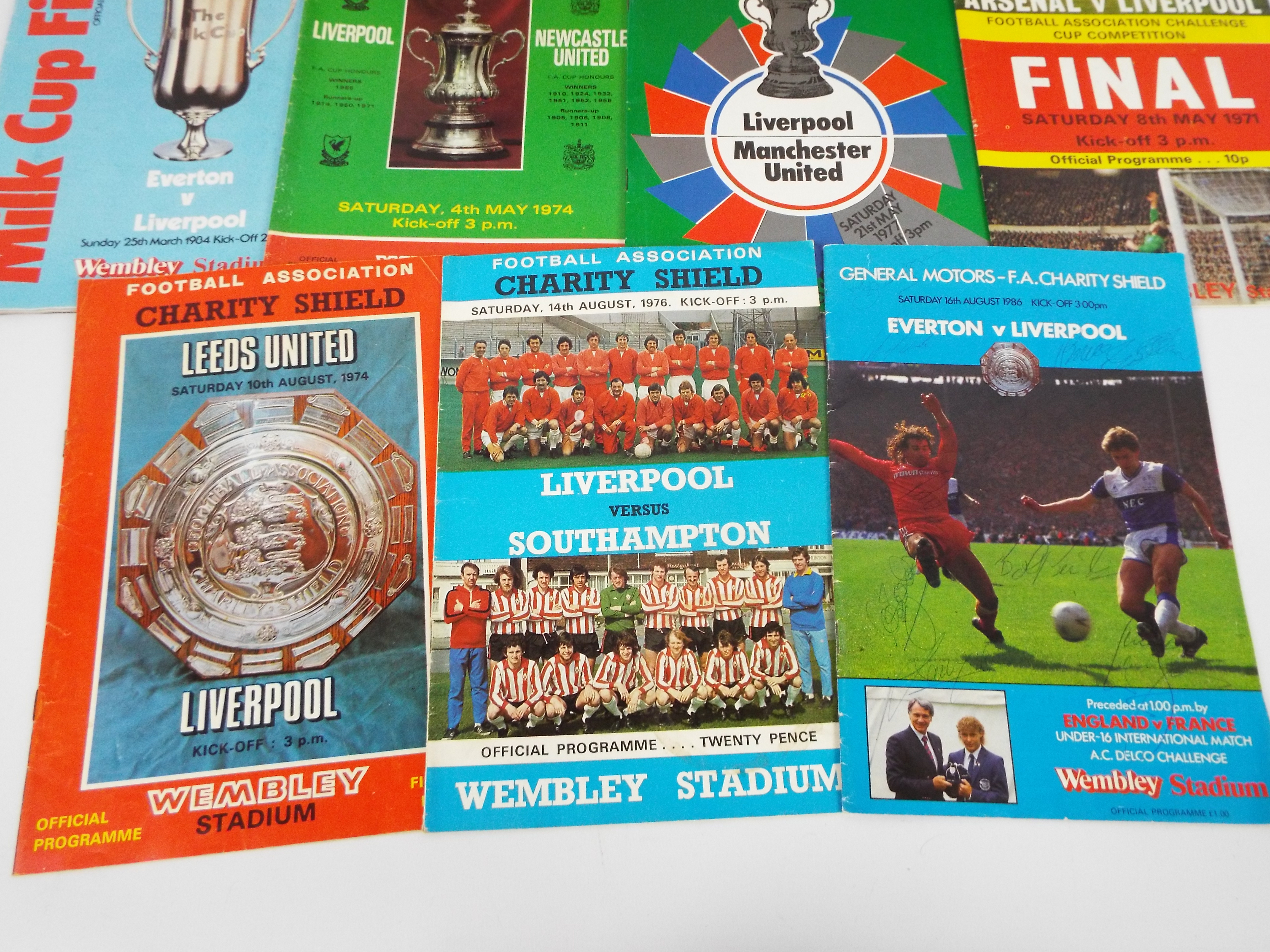 Liverpool Football Club - A collection of cup final / Charity Shield programmes to include FA Cup - Image 2 of 7