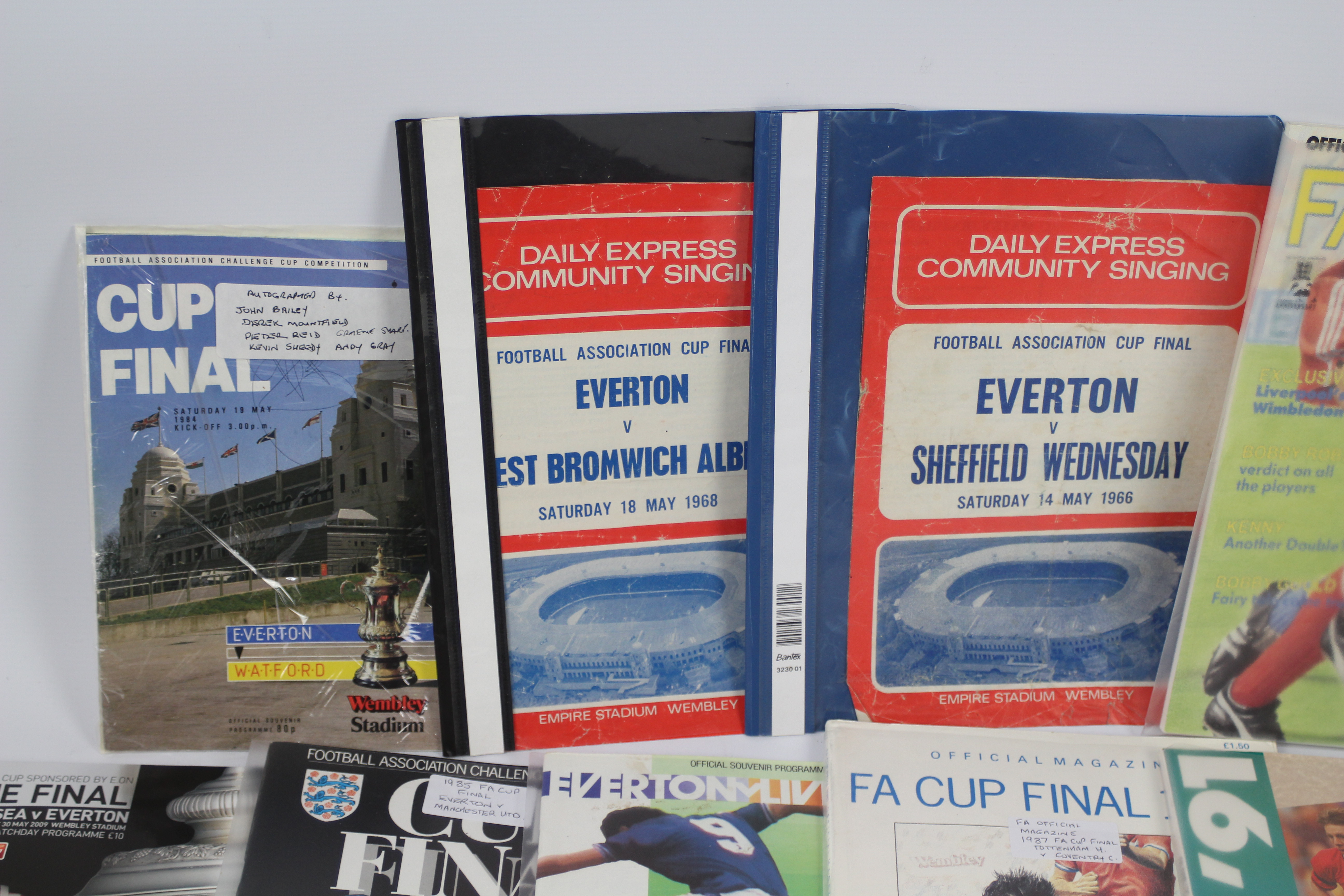 FA Cup - A collection of FA Cup final programmes including one signed (1984) and three Daily - Image 2 of 5