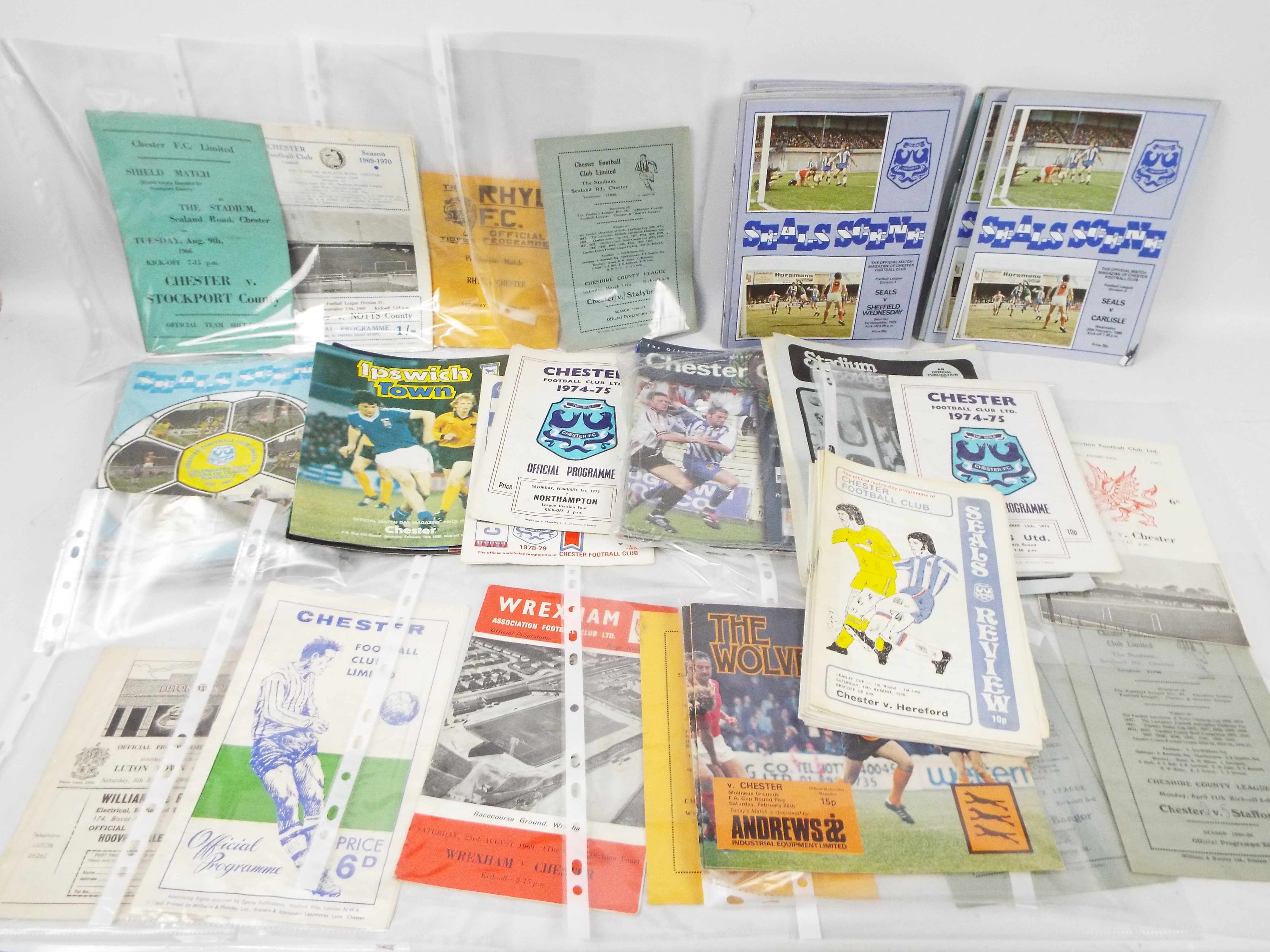 Chester Football Club - A collection of programmes, 1960's and later.