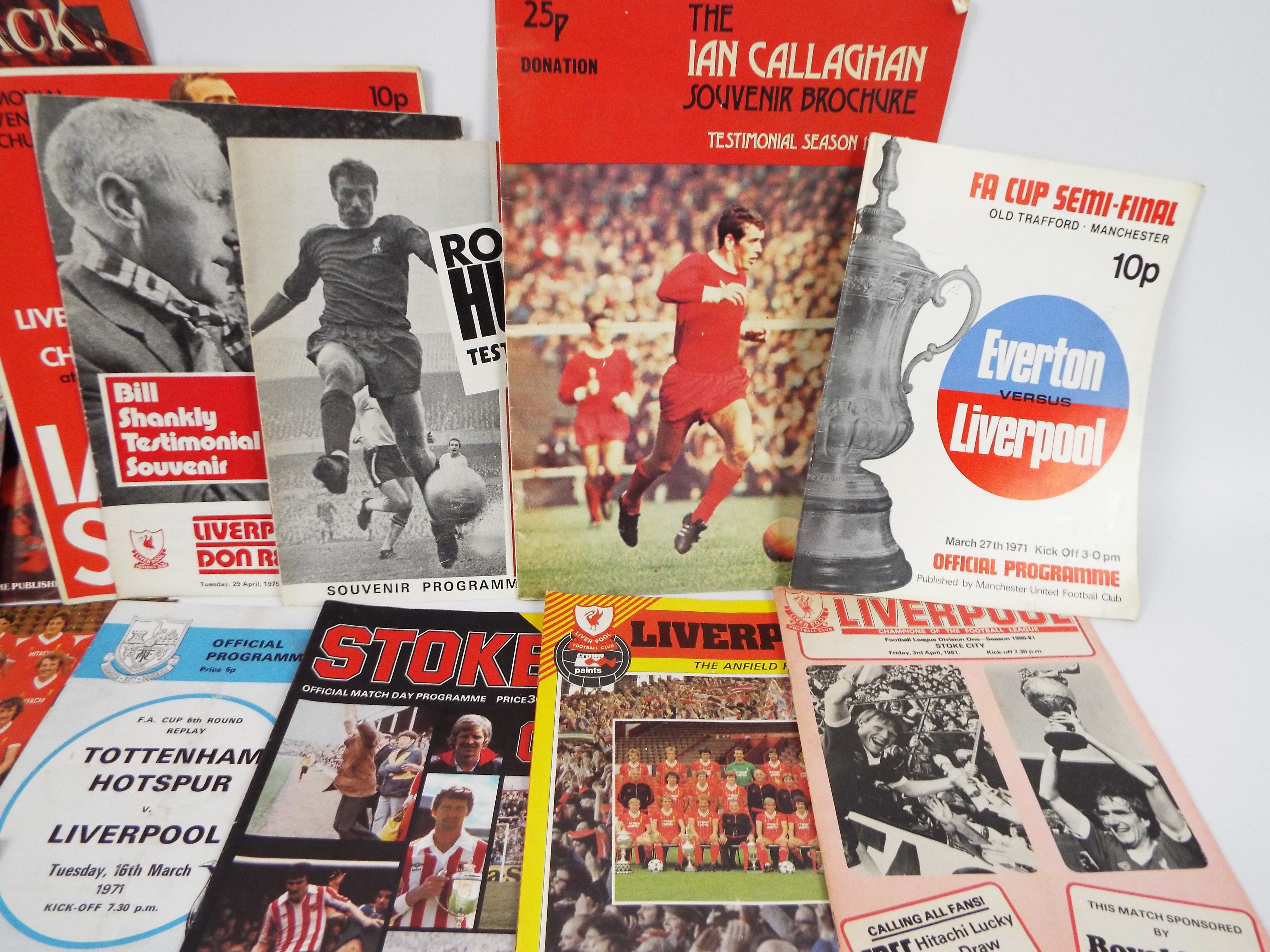 Liverpool Football Club - A collection of programmes comprising testimonials, semi-finals, - Image 4 of 5