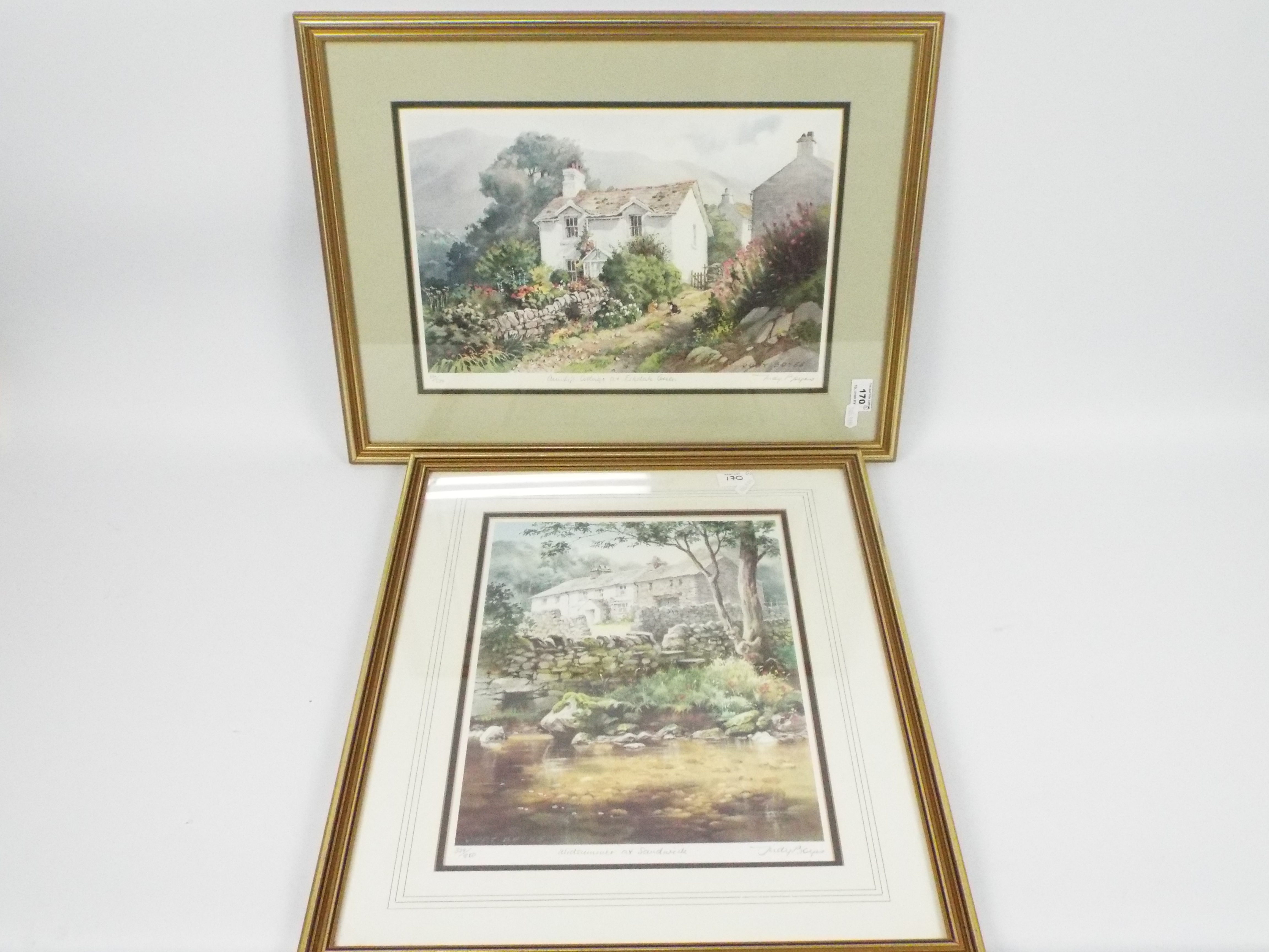 Two limited edition prints after Judy Boyes, signed in pencil and numbered by the artist,