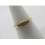 A high-purity, stone set ring, stamped 18ct PT995, size P, approximately 3.2 grams.