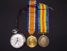 A World War One (WW1 / WWI) medal pair to T4-161994 DVR C CRABTREE ASC,