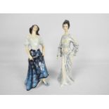 Royal Doulton - Two large lady figures comprising Carmen # HN2545 and Boudoir # HN2542,