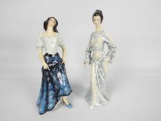 Royal Doulton - Two large lady figures comprising Carmen # HN2545 and Boudoir # HN2542,