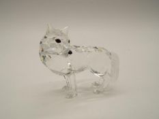 Swarovski Crystal - a Wolf, boxed with internal packaging,
