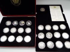The Queen's Golden Jubilee Silver Proof Collection 2002 - a full set of 25 encapsulated silver