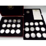 The Queen's Golden Jubilee Silver Proof Collection 2002 - a full set of 25 encapsulated silver