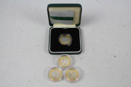 Silver Coins - Four silver proof £2 coins comprising 1998,