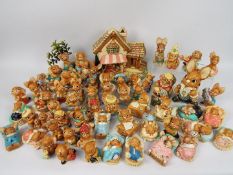 A large quantity of Pendelfin rabbit figures and displays, approximately 60 pieces.