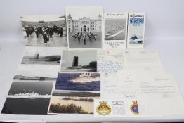 A small collection of military related photographs, ephemera,