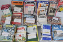 Football Programmes - A large collection of predominantly 1970's and 1980's football programmes,