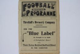 Everton Football Club - A rare 1915 programme for Everton v Britain's Champion Boxers held in aid