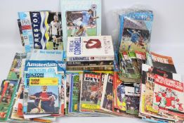 A collection of mixed football programmes, league reviews,