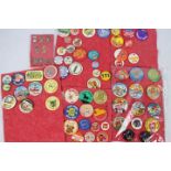 A collection of promotional / advertising pin badges to include Wimpy / Pepsi / Coca Cola,
