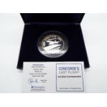 Concorde's Last Flight - a 2 ounce Silver commemorative medallion (999/1000 silver) issued in a