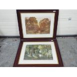 Two colour prints after Harold Sutton Palmer, farmed under glass,