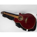 Takamine G series accoustic 6-string guitar # EG560C with auto tuner panel,