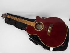 Takamine G series accoustic 6-string guitar # EG560C with auto tuner panel,