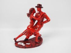 A Peggy Davies figural group entitled Rhythm & Romance, modelled by Andy Moss,