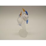 Swarovski Crystal - Malachite Kingfisher, approx 10 cm (h), boxed with internal packaging,