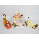 Royal Doulton - A collection of lady figures to include Repose # HN2272, Reverie # HN2306,