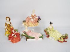 Royal Doulton - A collection of lady figures to include Repose # HN2272, Reverie # HN2306,