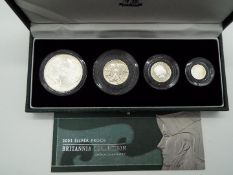 United Kingdom Britannia Silver Proof Collection 2003 - four encapsulated silver proof coins